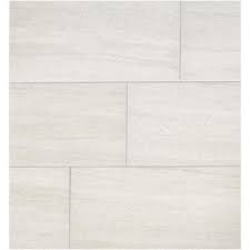 Polished 24 x 24 x 1/2 porcelain rectified. White Tile Flooring The Home Depot