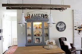 Antique Ladder And Pendant Lights Life On Shady Lane Antique Ladder Pendant Lighting Farmhouse Remodel