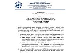 Kementerian pertanian (dahulu departemen pertanian, disingkat deptan) adalah salah satu kementerian di indonesia yang membidangi urusan pertanian, perkebunan dan peternakan. Skb Cpns Kementan Gunakan Metode Cat Dan Non Cat Berikut Link Nya Halaman All Kompas Com