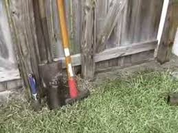 I had a 6' white vinyl privacy fence installed last fall and the area where the 5' gate is located is on a slight slope. How To Stop Dogs Digging Under Your Fence Gate Or Garden Youtube