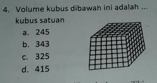 Kubus memiliki 6 sisi yang sama, sisi kubus berbentuk persegi. 4 Volume Kubus Dibawah Ini Adalah Kubus Satuana 245b 343c 325d 415 Brainly Co Id
