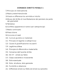 Amnistia e indulto sono termini che spesso vengono confusi tra loro. Domande Diritto Penale1 Docsity