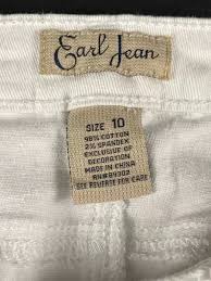 Earl Jean Women's Size 10 White Jeans Pants Rhinestones Bold Stitch Lot
