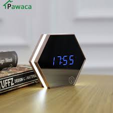Piyasadaki en ucuz duvar saati fiyat bilgilerine ise ebrosur.com. New Electronic Multifunction Led Night Light Wall Clock Mirror Digital Display Alarm Clock Snooze Light Emitting Thermometer Af Calar Saat Aynalar Duvar Saati