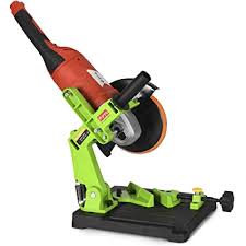 This stand is for a small angle grinder (4.5 inch / 110 mm), though you could apply this design to a larger grinder too. Buy Angle Grinder Stand Bench Mounted Power Tool Accessories Holder To Transform To Mini Chop Saw For Corded Or Electric Battery Cordless Grinders Cast Iron Metal Base Online In Kazakhstan B08rrtcwbs