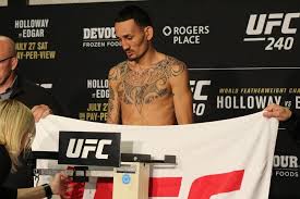 Edgar was a mixed martial arts event produced by the ultimate fighting championship that took place on july 27, 2019 at rogers place in edmonton, alberta, canada. Ufc 240 Holloway Vs Edgar Official Weigh In Photo Highlights