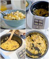 Rice Cooker Sausage Grits Breakfast Casserole Recipe Rice Cooker Recipes Breakfast Aroma Rice Cooker Rice Cooker Recipes