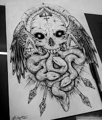 Artwork Tattoo Drawing Ink Tattoo Drawings Skull Art Dark Art Tattoo