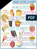 Print and enjoy teaching kids with several activities, worksheets with pictures, games, and puzzles. Less 3ast Food Vocabulary Esl Missing Letters In Words Worksheet For Kids