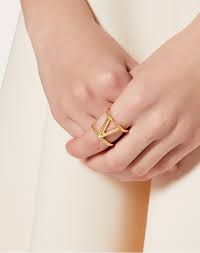 Vlogo Signature Metal Ring For Woman Valentino Online Boutique Metal Rings Valentino Online Boutique