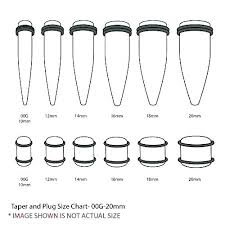 Ear Tapers Size Chart Earring Size Chart Mm New The Goop