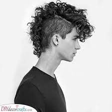 It would be perfect for guys who have very short hair on the sides and very long on top. Curly Hairstyles For Men Hairstyles For Curly Hair Men
