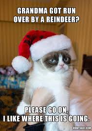 Grandma Got Run Over By A Reindeer Grumpy Cat Funny Grumpy Cat Grumpy Cat Christmas Grumpy Cat Humor Grumpy Cat