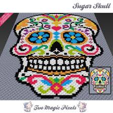 Reddit gives you the best of the internet in one place. Sugar Skull Crochet Blanket Pattern Knitting By Twomagicpixels Crochet Skull Crochet Blanket Patterns Tapestry Crochet