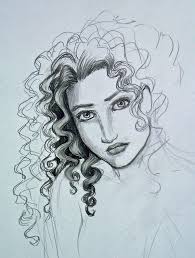 Curly Hair Study By Melibells On Deviantart Curly Hair Drawing Drawings How To Draw Hair