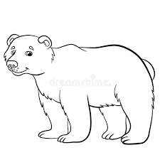 From the mouse to the elephant. Coloring Pages Wild Animals Cute Bear Smiles Stock Vector Illustration Of Education Adorable 72189706