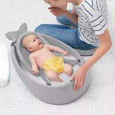 Soft mesh sling for newborns; Skip Hop Moby Smart Sling 3 Stage Tub Gray Baby Tub Baby Bath Tub Newborn Baby Bath Tub