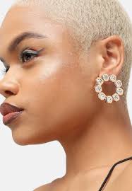 SOHI Náušnice 'Del' vo farbe Zlatá