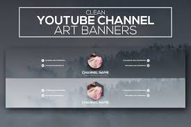 Clean Youtube Channel Art Banners Youtube Channel Art Channel Art Youtube Banner Template