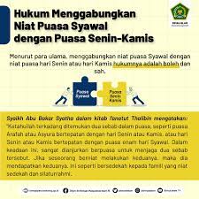 Untuk mengerjakan puasa syawal ini dilakukan setelah hari raya idul fitri dan tidak boleh dilakukan pada hari raya idul fitri. Hukum Menggabungkan Ditjen Bimbingan Masyarakat Islam Ri Facebook