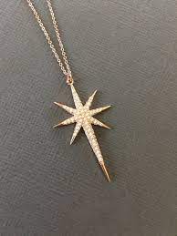 Layered North Star Necklace Northstar Necklace Silver Polaris Necklace Starburst Necklace Rose Gold Polar Star Necklace Anniversary Gift North Star Necklace Starburst Necklace Star Necklace