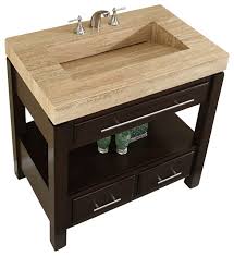 The sinks will be ivory, and the counter will end up having a dark blue. Silkroad 36 Modern Single Sink Bathroom Vanity Transitional Bathroom Vanities And Sink Consoles By Unique Online Furniture Houzz