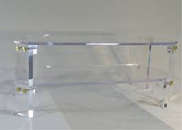 Acrylic coffee table with shelf. Lucite Coffee Table With Shelf 40 W X 20 D X 18 H Designed Acrylics