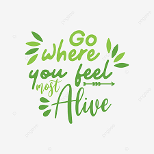 To go where you feel most alive. Go Where You Feel Most Alive Quote Illustration Vector Typography Png And Vector With Transparent Background For Free Download