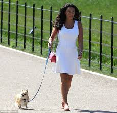 Any season summer autumn winter spring. Tamara Ecclestone Wears Summer Dress In Bridal White As She Walks Her Dog Daily Mail Online