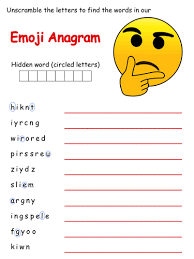 Whether the skill level is as a beginner or something more advanced, they're an ideal way to pass the time when you have nothing else to do like waiting in an airport, sitting in your car or as a means to. Emoji Anagram Puzzles