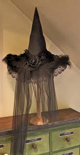 Octoberfarm Halloween Decorating Tutorial Vintage Halloween Decorations Halloween Hats Vintage Halloween