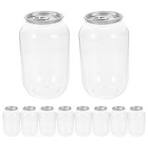 Amazon.com: SOLUSTRE 10pcs Plastic Juice Bottles Clear Empty ...