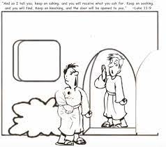 We have for example the parable of the friend at midnight, which is a story that illustrates how a disciple should pray. Ask Coloring Pages