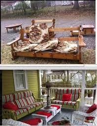 Refurbish An Old Outdated Living Room Moved Into New Patio Furniture Porch Furniture Redo Furniture Refurbished Furniture