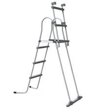 Echelle Grise Hors Sol 3 Marches Pour Piscine D Une Hauteur De 109cm Max Accessoire Piscine