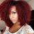 Natural Hair Dyed Burgundy