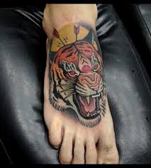 Some people use to get tiger head or face tattoos, whereas some people get tiger paw tattoos. New School Fuss Tiger Tattoo Von Tattoo Blue Cat