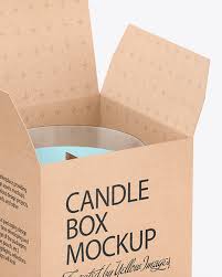 Download Kraft Box W Candle Mockup In Box Mockups On Yellow Images Object Mockups