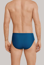 Voor 23:59 besteld is de volgende werkdag al in huis! Swim Briefs With Zipper Pocket Petrel Blue Turquoise Striped Aqua Schiesser