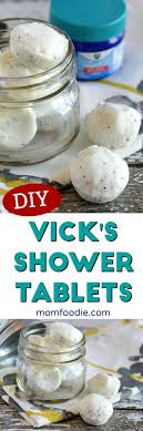 Diy Vicks Shower Tablets Recipe Homemade Decongestant Disks For The Shower To Bring Cold Relief Diygift Shower Tablets Vicks Shower Homemade Bath Products