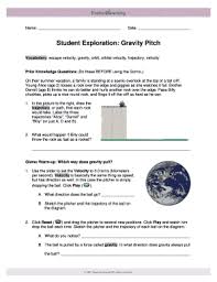 Gravity pitch gizmo answers related files Gravity Pitch Gizmo Answer Key Fill Online Printable Fillable Blank Pdffiller