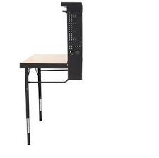 Lifetime 47 In L X 31 In D X 60 5 71 5 In H Wall Mounted Folding Work Table 80421 Work Table Adjustable Height Workbench Steel Pegboard