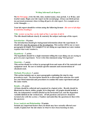 Check spelling or type a new query. Writing Informal Lab Reports