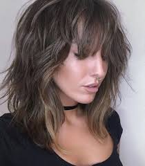 Medium Choppy Shag With Bangs Modern Shag Haircut Medium Shag Haircuts Thick Hair Styles