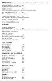 napoli restaurant lahore menu card contact number address pictures menu cards cold sandwiches menu restaurant