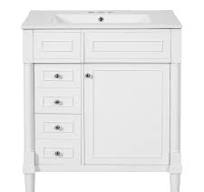 Iseryn 30-in White Undermount Single Sink Bathroom Vanity ...