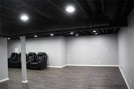 We've also found that exposed ceilings in bars and restaurants with metal trusses and hvac tubes look great painted black. Our Painted Basement Ceiling Black With Photo Examples