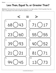 Greater Than Less Than Worksheets In 2020 Kindergarten Worksheets First Grade Math Have Fun Teaching