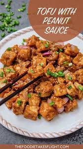 Stir Fried Tofu With Peanut Sauce Recipe Tofu Recipes Healthy Tofu Recipes Vegan Tofu Dishes