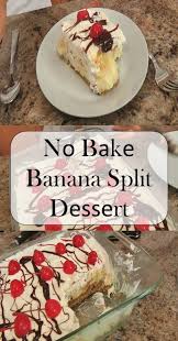 No Bake Banana Split Deѕѕert Cake Healthy Cooking Banana Dessert Recipes Banana Split Dessert Homemade Recipes Dessert
